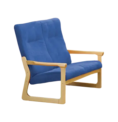 BE - 2 dvojkřeslo, koženka HOLY N 1 - koženka modrá